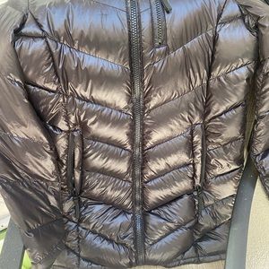 andrew marc knee length down winter jacket
